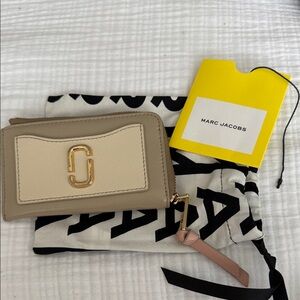 Marc Jacobs Tan and Cream Wallet